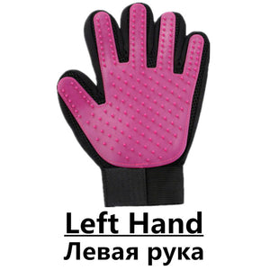 Pet Dog Cat Grooming Cleaning Brush Gloves Effective Deshedding Back Massage Rabbit Animal Bathing Hair Removal Gloves Dog Comb