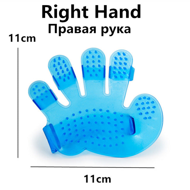 Pet Dog Cat Grooming Cleaning Brush Gloves Effective Deshedding Back Massage Rabbit Animal Bathing Hair Removal Gloves Dog Comb